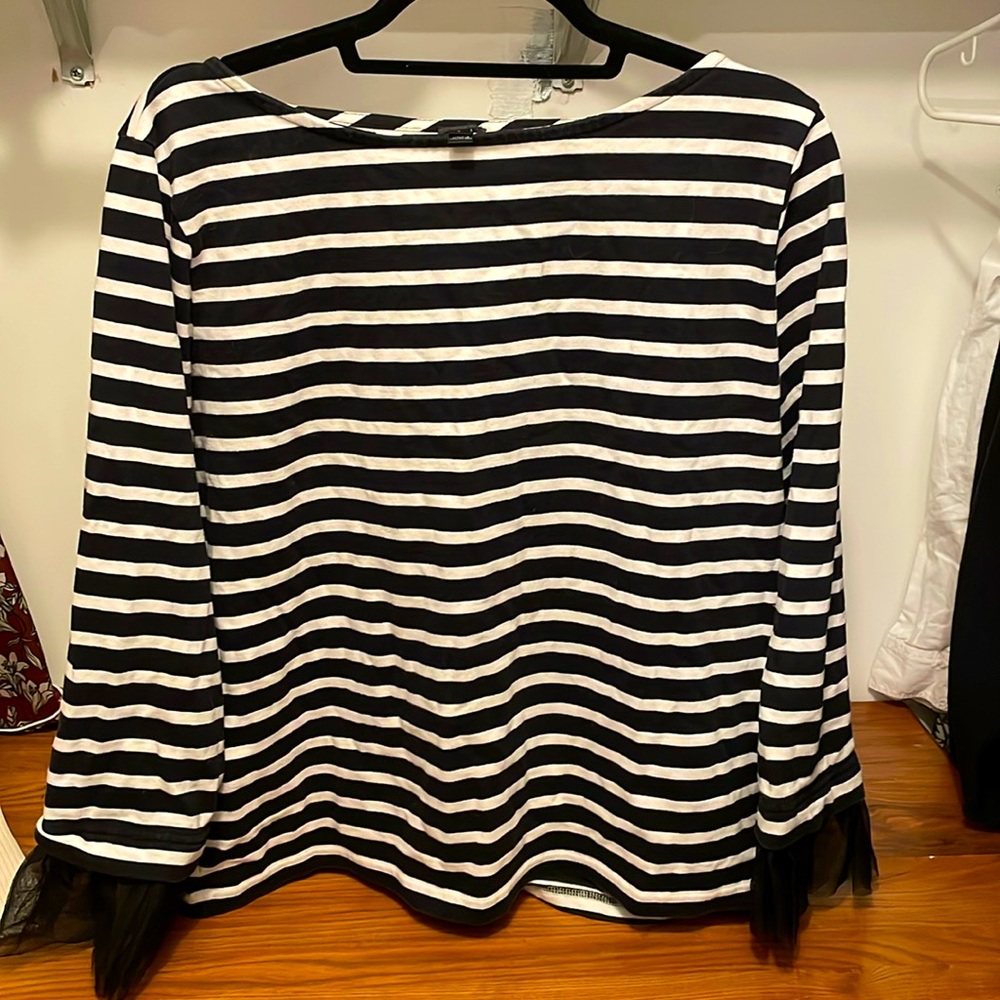 Jenna Lyons-Era J Crew Striped Tulle Top